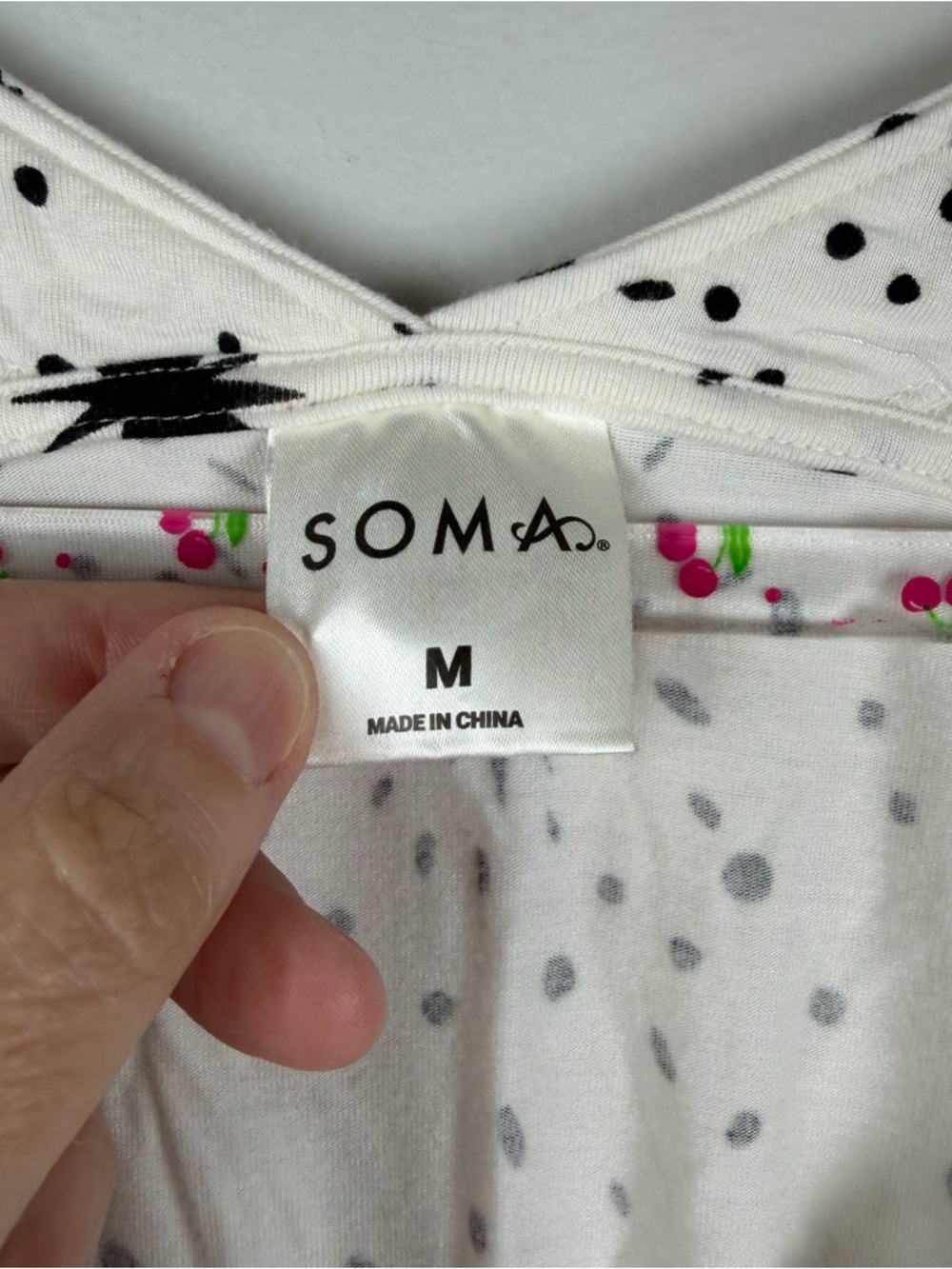 Soma Cool Nights Long Sleeve Nightgown, Stargazer Grand Medium Ivory Pajamas - Picture 7 of 12